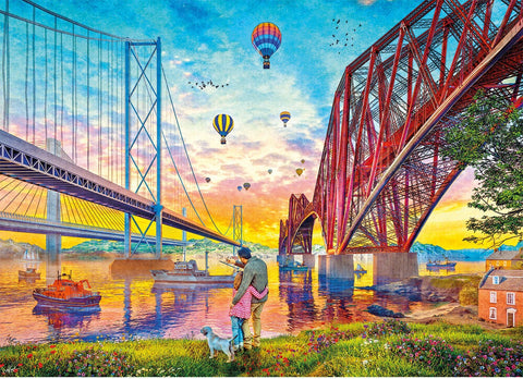 Artwork: Three Bridges Crossing – 1000 Piece Jigsaw Puzzle (Gibsons)