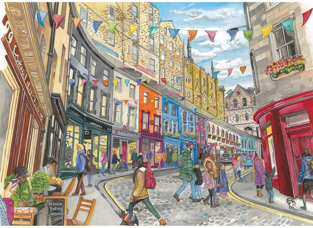 Artwork, puzzle 2 of 2: Edinburgh – 2 X 500 Piece Jigsaw Puzzle (Gibsons)