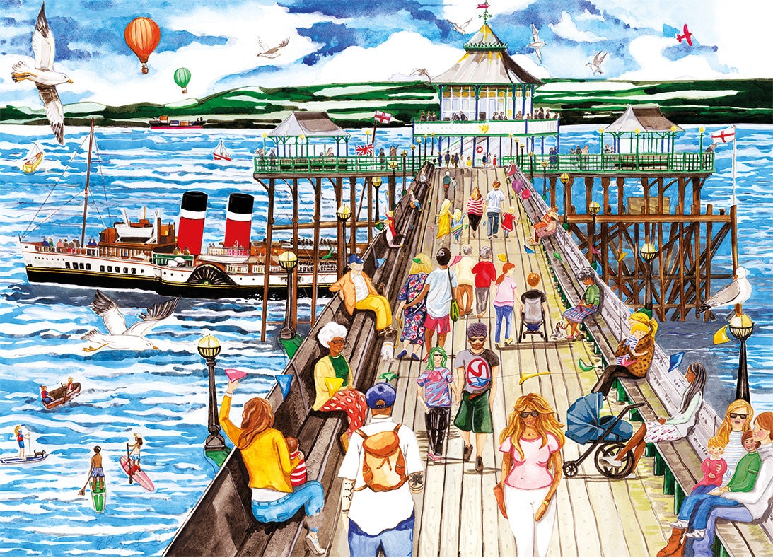 Artwork: Clevedon Pier – 1000 Piece Jigsaw Puzzle (Gibsons)
