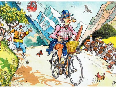 Artwork: Wasgij Original 7: Queen of the Mountain – 150 Piece Jigsaw Puzzle (Wasgij)