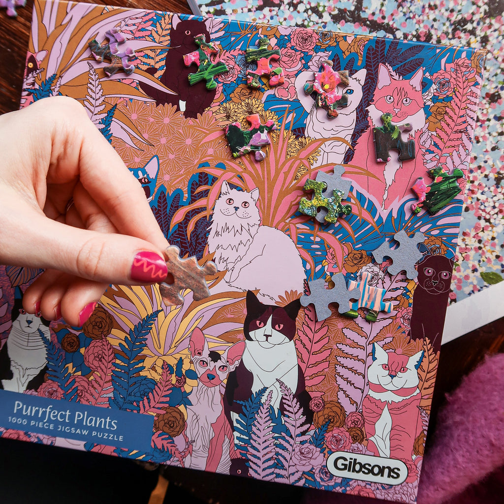 Purrfect Plants – 1000 Piece Jigsaw Puzzle (Gibsons)