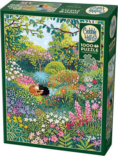 In The Garden – 1000 Piece Jigsaw Puzzle (Cobble Hill) - Completed Puzzle
