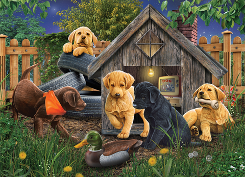 In the Doghouse – 1000 Piece Jigsaw Puzzle (Cobble Hill)