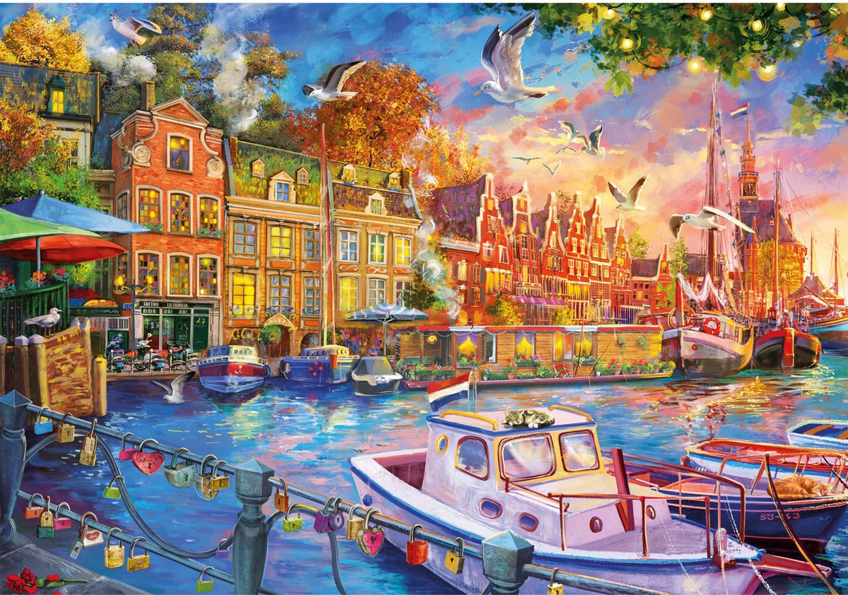 Artwork: Harbour Reflections by Lilia - 500 Piece Jigsaw Puzzle (Gibsons)