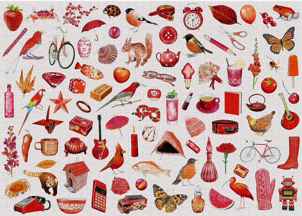 Artwork: Red – 1000 Piece Jigsaw Puzzle (Cloudberries)