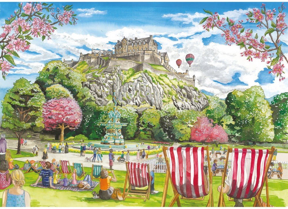 Artwork, puzzle 1 of 2: Edinburgh – 2 X 500 Piece Jigsaw Puzzle (Gibsons)