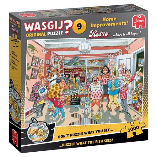 Wasgij Retro Original 9: Home Improvements – 1000 Piece Jigsaw Puzzle (Wasgij) - Completed Puzzle