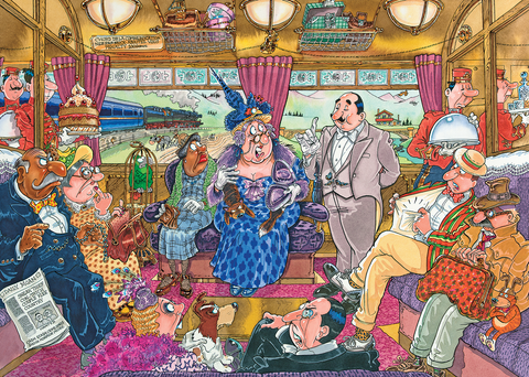 Wasgij Retro Mystery 9: Great Train Robbery – 1000 Piece Jigsaw Puzzle (Wasgij)