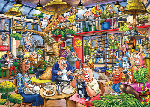 Wasgij Mystery 28: Feline Frenzy – 1000 Piece Jigsaw Puzzle (Wasgij)