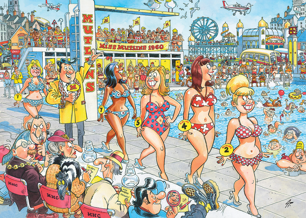 Wasgij Retro Destiny 9: Super Models – 1000 Piece Jigsaw Puzzle (Wasgij)