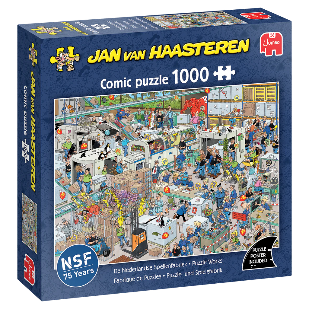 Puzzle Works by Jan van Haasteren - 1000 Piece Jigsaw Puzzle (Jumbo)