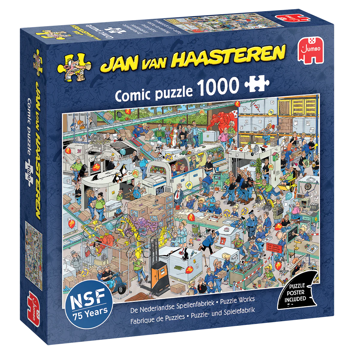 Puzzle Works by Jan van Haasteren - 1000 Piece Jigsaw Puzzle (Jumbo)