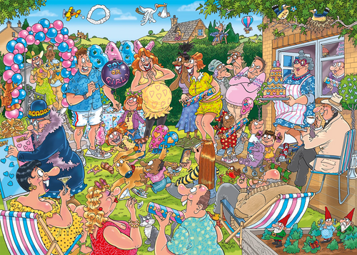 ** Pre-Order ** Wasgij? Mystery 31 Gender Reveal! - 1000 Piece Jigsaw Puzzle (Wasgij) - Completed Puzzle