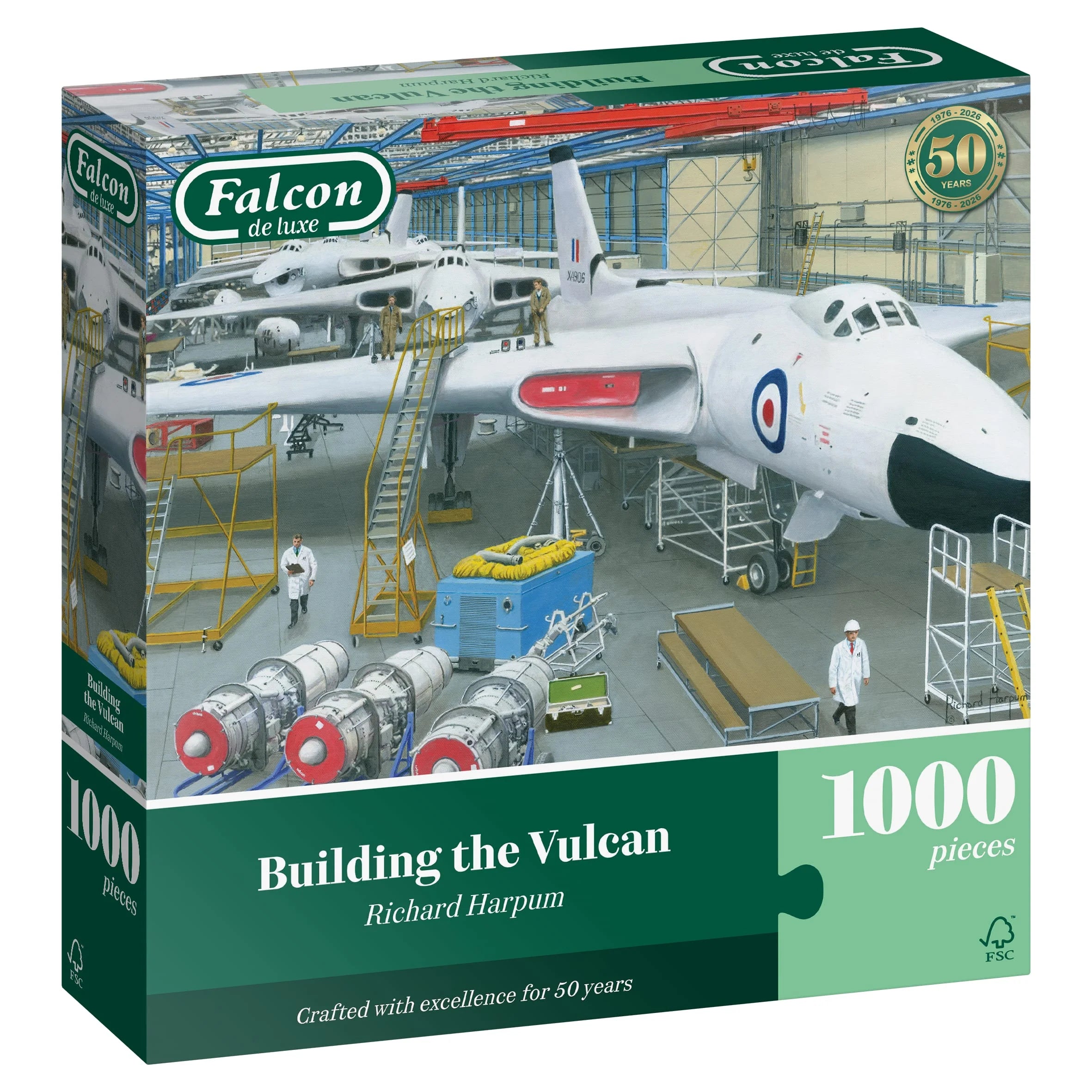 Pre-order: Building the Vulcan - 1000 Piece Jigsaw Puzzle (Falcon de luxe) - Completed Puzzle