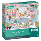 Pre-order: Tails in the Tub - 1000 Piece Jigsaw Puzzle (Falcon de luxe) - Completed Puzzle