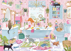 Pre-order: Tails in the Tub - 1000 Piece Jigsaw Puzzle (Falcon de luxe)