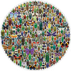 Macrocosm by Christopher Marley – 500 Piece Circular Jigsaw Puzzle (Pomegranate)