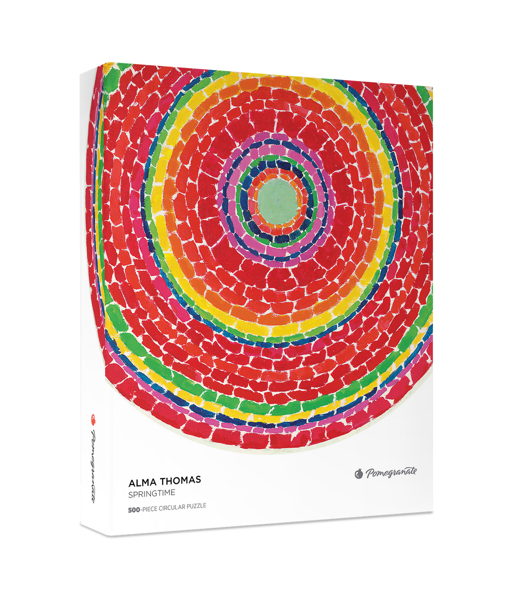 Springtime by Alma Thomas – 500 Piece Circular Jigsaw Puzzle (Pomegranate)