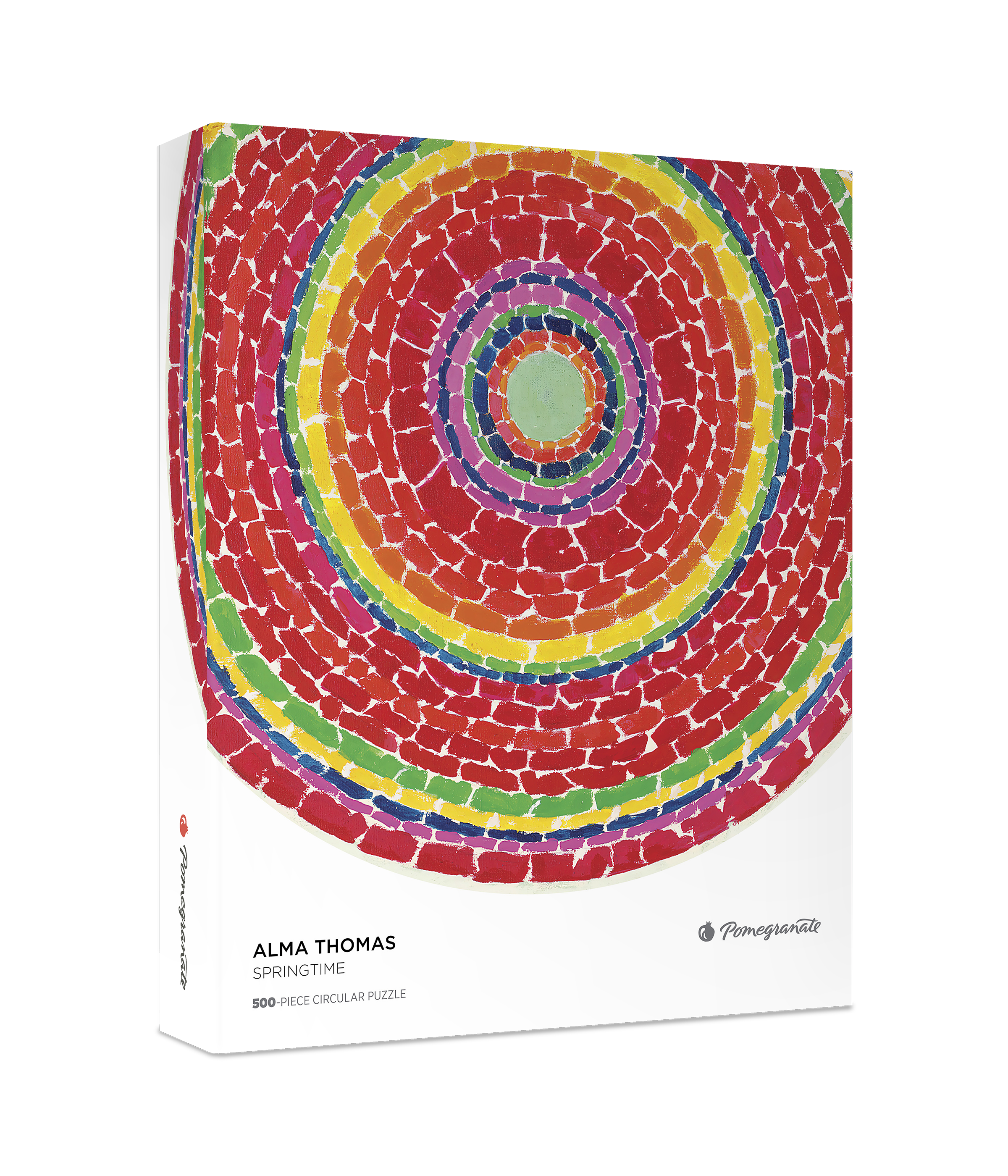 Springtime by Alma Thomas – 500 Piece Circular Jigsaw Puzzle (Pomegranate)