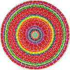 Springtime by Alma Thomas – 500 Piece Circular Jigsaw Puzzle (Pomegranate)