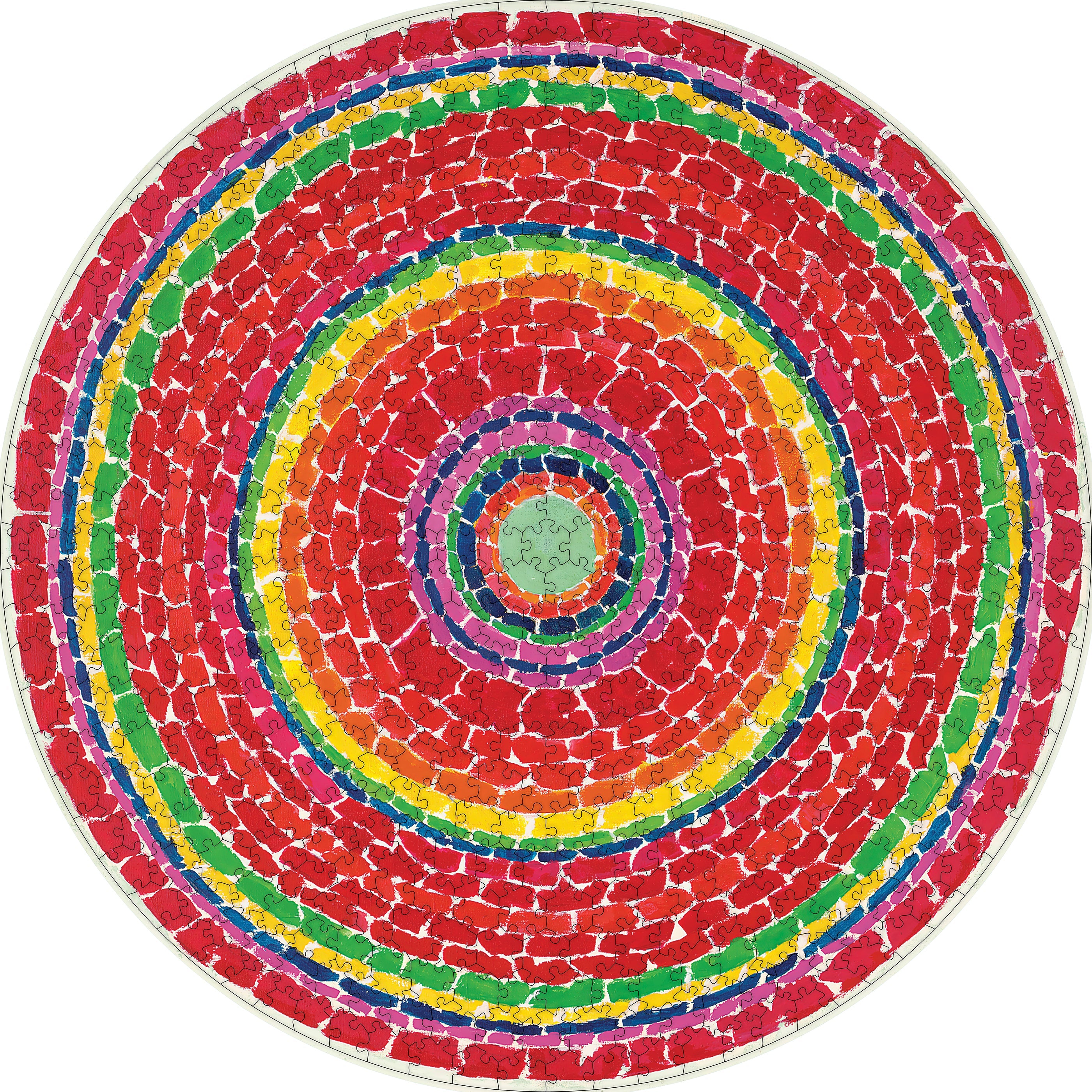 Springtime by Alma Thomas – 500 Piece Circular Jigsaw Puzzle (Pomegranate)