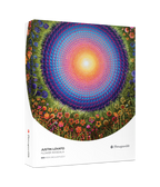 Flower Mandala by Justin Lovato – 500 Piece Circular Jigsaw Puzzle (Pomegranate)
