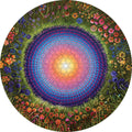 Flower Mandala by Justin Lovato – 500 Piece Circular Jigsaw Puzzle (Pomegranate)