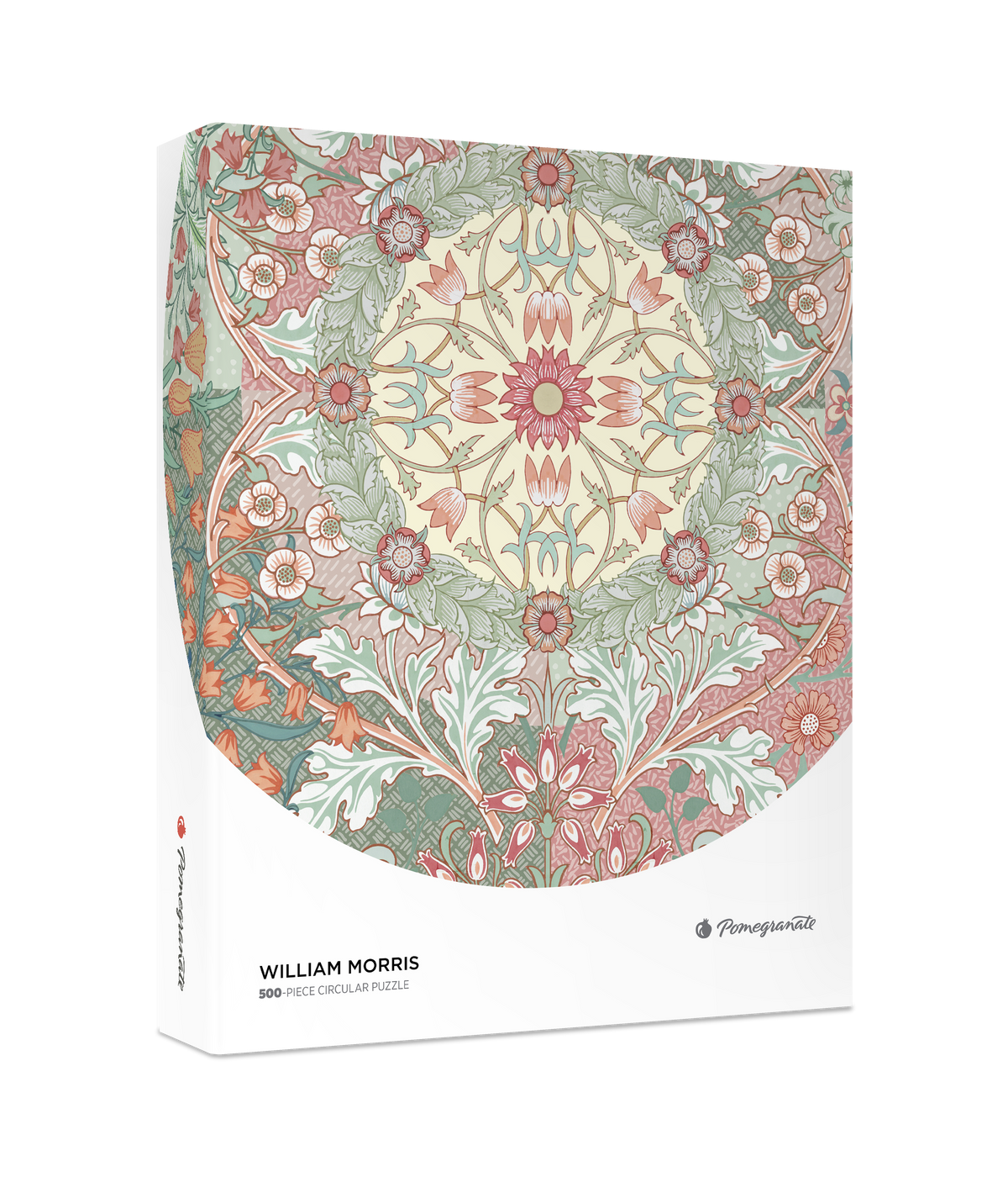 Box, turned right: William Morris - 500 Piece Circular Jigsaw Puzzle (Pomegranate)