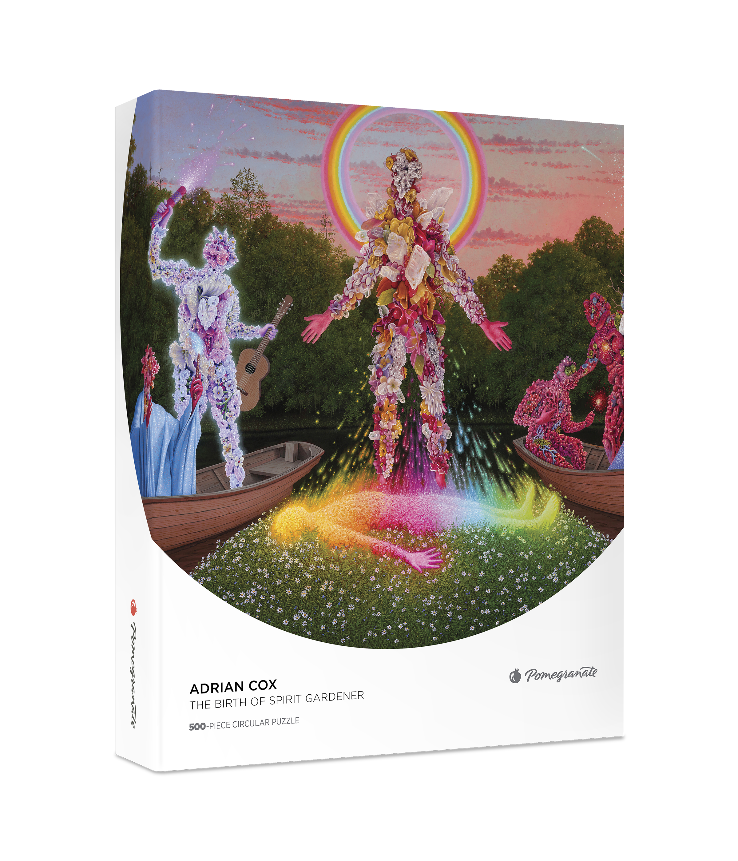 The Birth of Spirit Gardener by Adrian Cox – 500 Piece Circular Jigsaw Puzzle (Pomegranate)