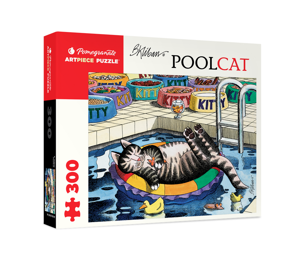 PoolCat by B. Kliban – 300 Piece Jigsaw Puzzle (Pomegranate)