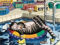PoolCat by B. Kliban – 300 Piece Jigsaw Puzzle (Pomegranate)
