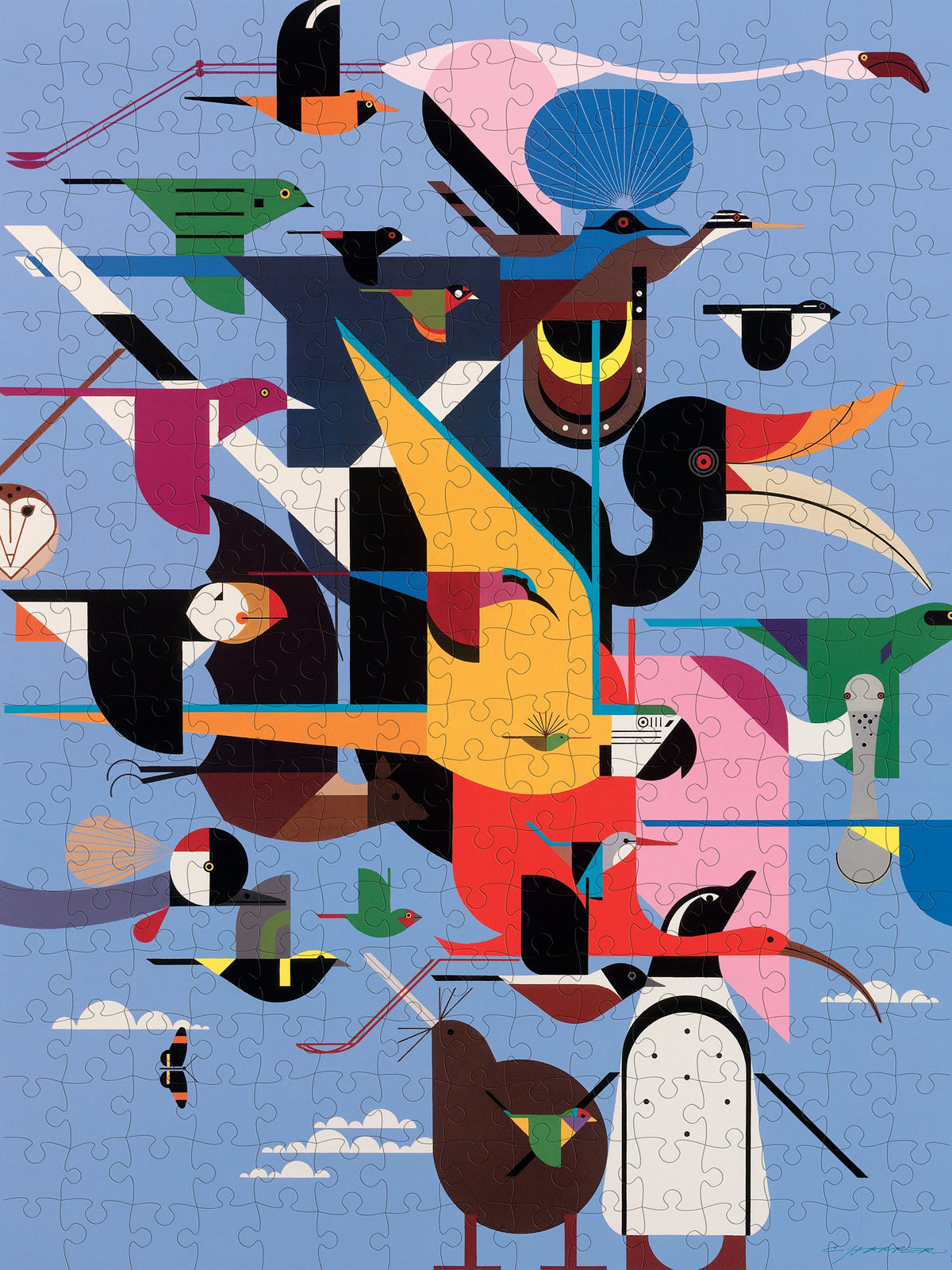 Made up: Charley Harper: Wings of the World - 300 Piece Jigsaw Puzzle (Pomegranate)