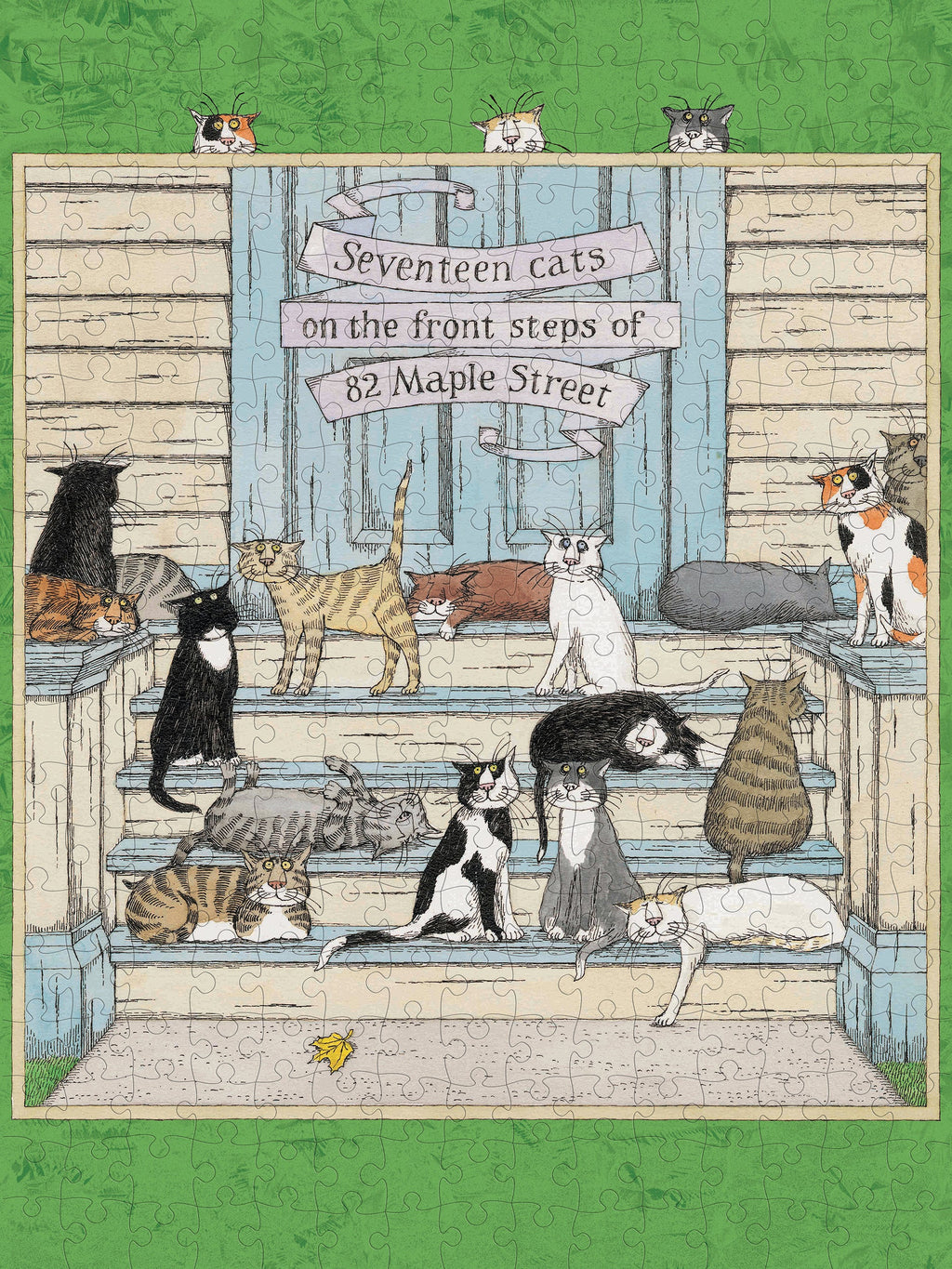 Seventeen Cats by Edward Gorey – 300 Piece Jigsaw Puzzle (Pomegranate)