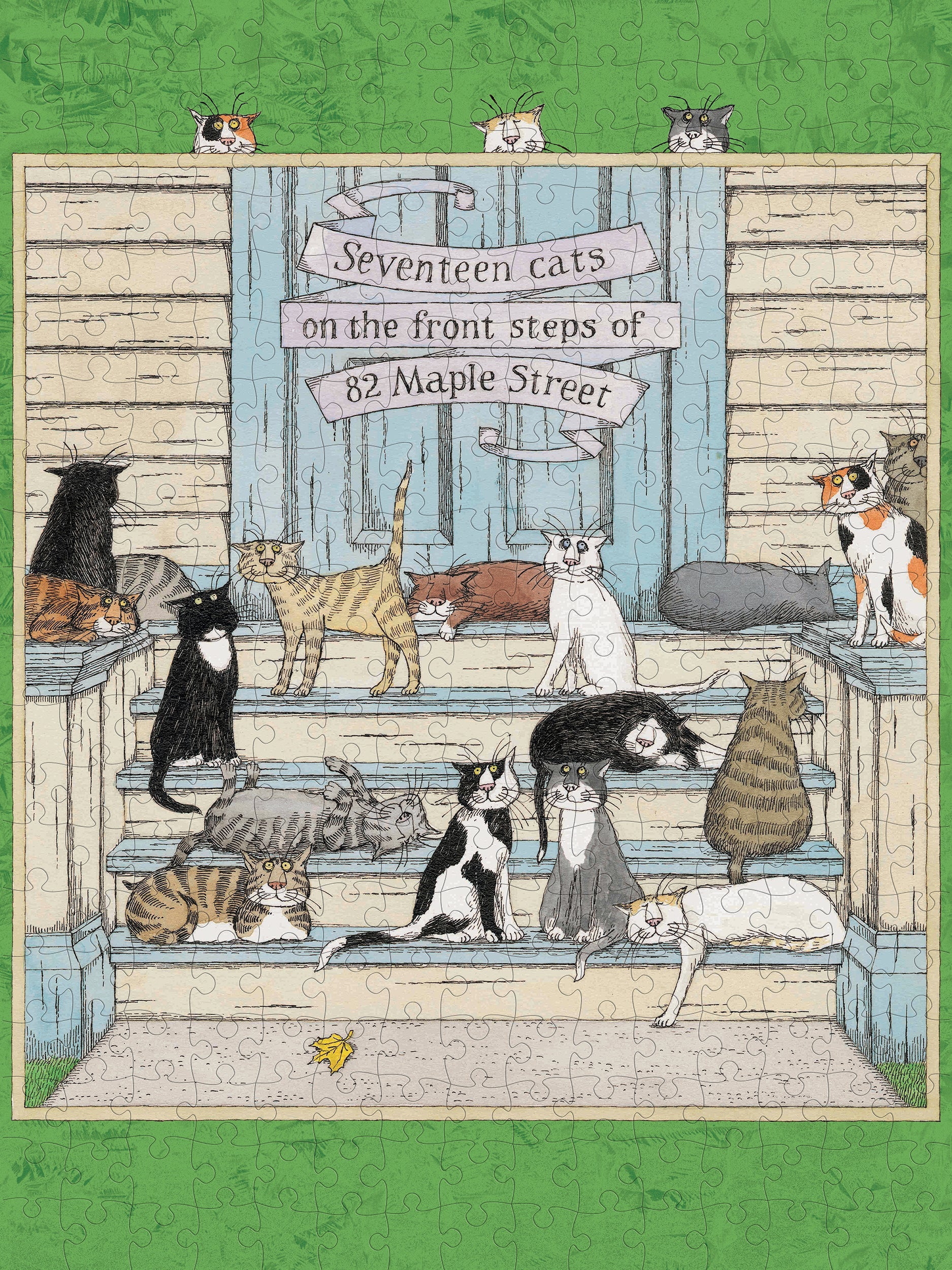 Seventeen Cats by Edward Gorey – 300 Piece Jigsaw Puzzle (Pomegranate)