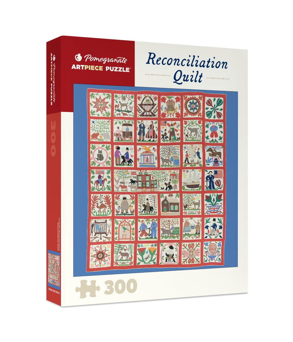 Box, turned right: Reconciliation Quilt - 300 Piece Jigsaw Puzzle (Pomegranate)