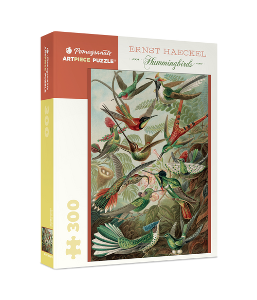 Hummingbirds by Ernst Haeckel – 300 Piece Jigsaw Puzzle (Pomegranate) - Completed Puzzle