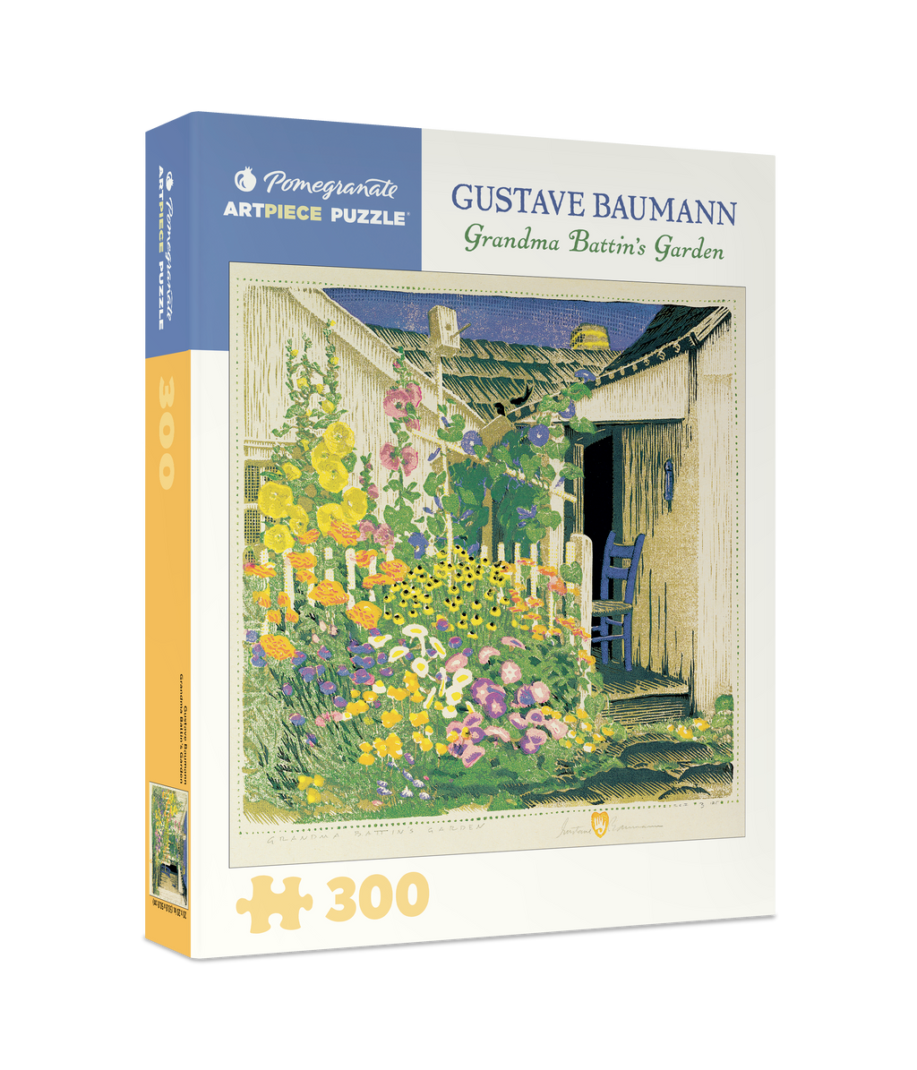 Grandma Battin's Garden by Gustave Baumann – 300 Piece Jigsaw Puzzle (Pomegranate)