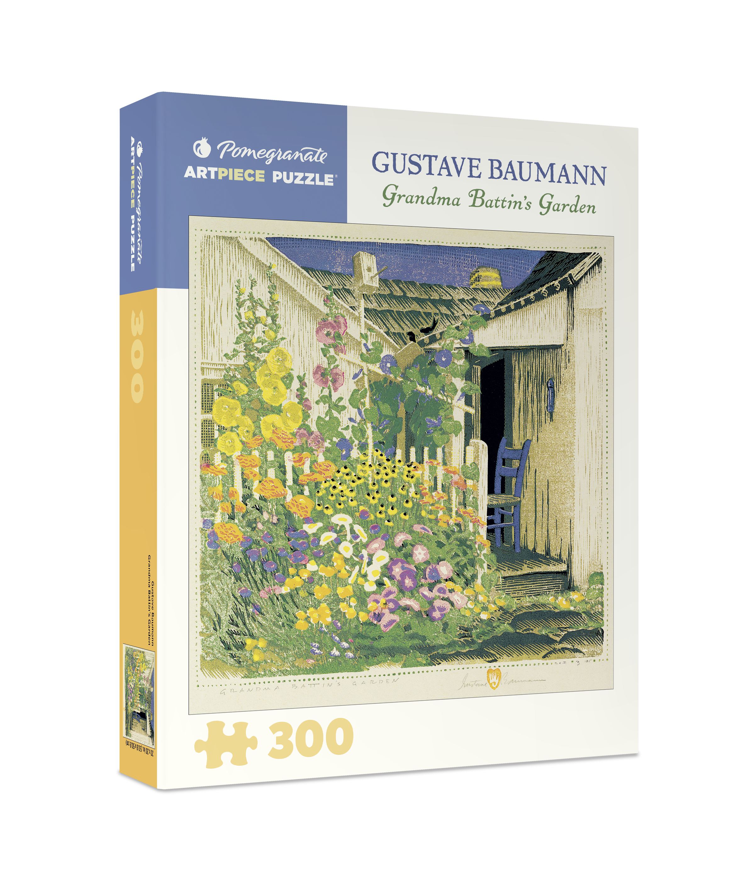Grandma Battin's Garden by Gustave Baumann – 300 Piece Jigsaw Puzzle (Pomegranate)