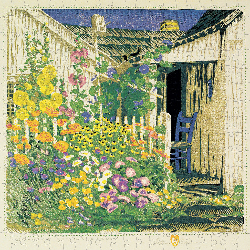 Grandma Battin's Garden by Gustave Baumann – 300 Piece Jigsaw Puzzle (Pomegranate)