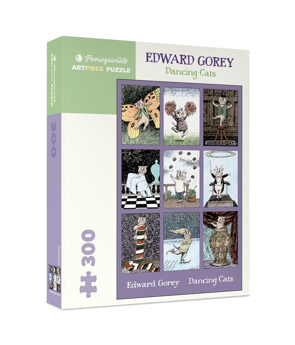 Box, turned right: Dancing Cats by Edward Gorey – 300 Piece Jigsaw Puzzle (Pomegranate)