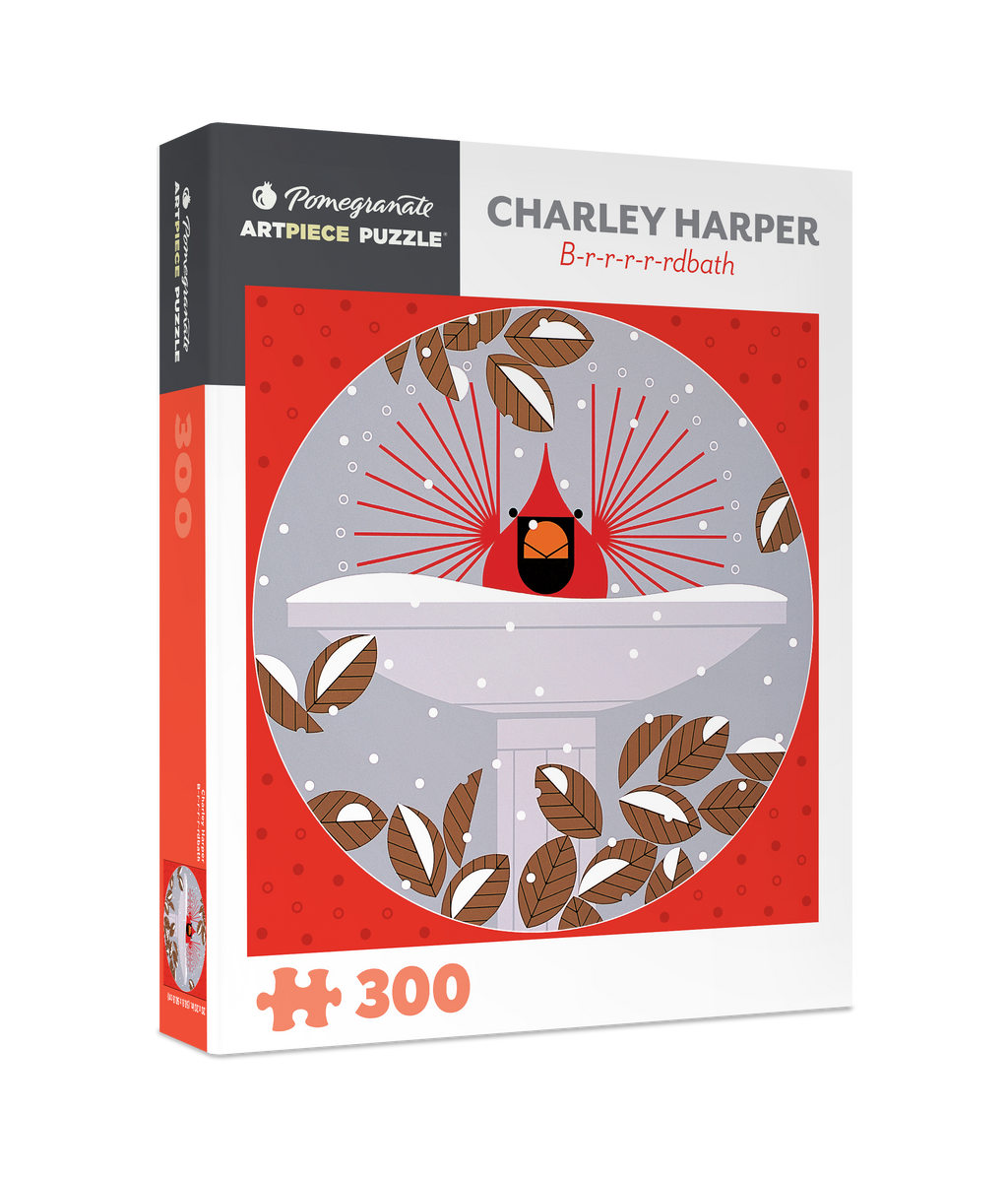 B-r-r-r-r-rdbath by Charley Harper – 300 Piece Jigsaw Puzzle (Pomegranate)