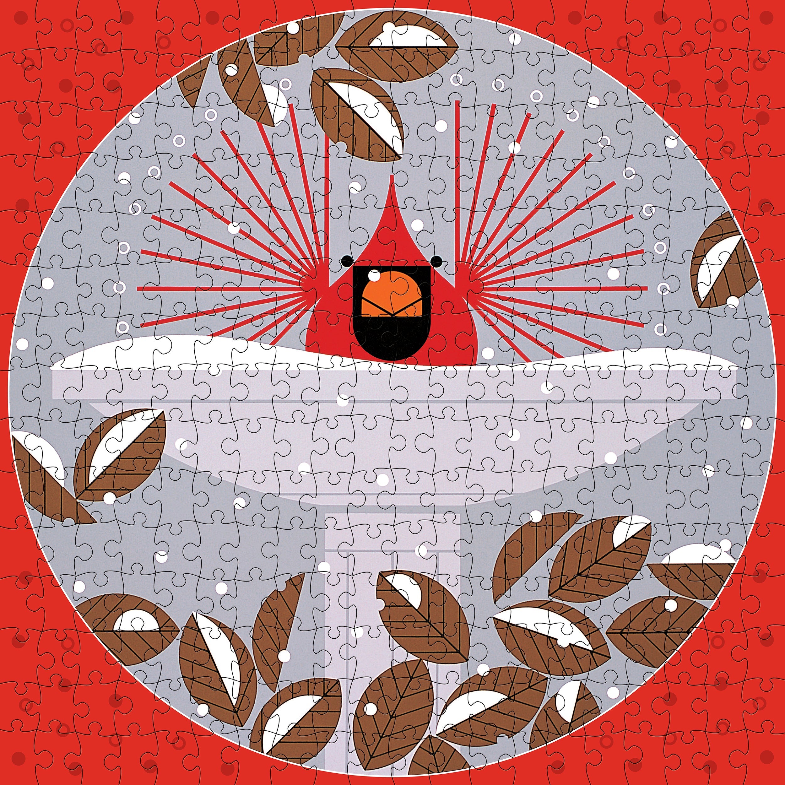 B-r-r-r-r-rdbath by Charley Harper – 300 Piece Jigsaw Puzzle (Pomegranate)