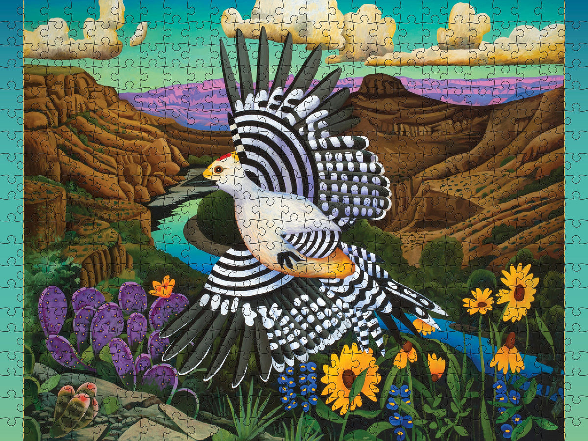 Made up: Crossing the Rio Grande by Billy Hassell – 500 Piece Jigsaw Puzzle (Pomegranate)