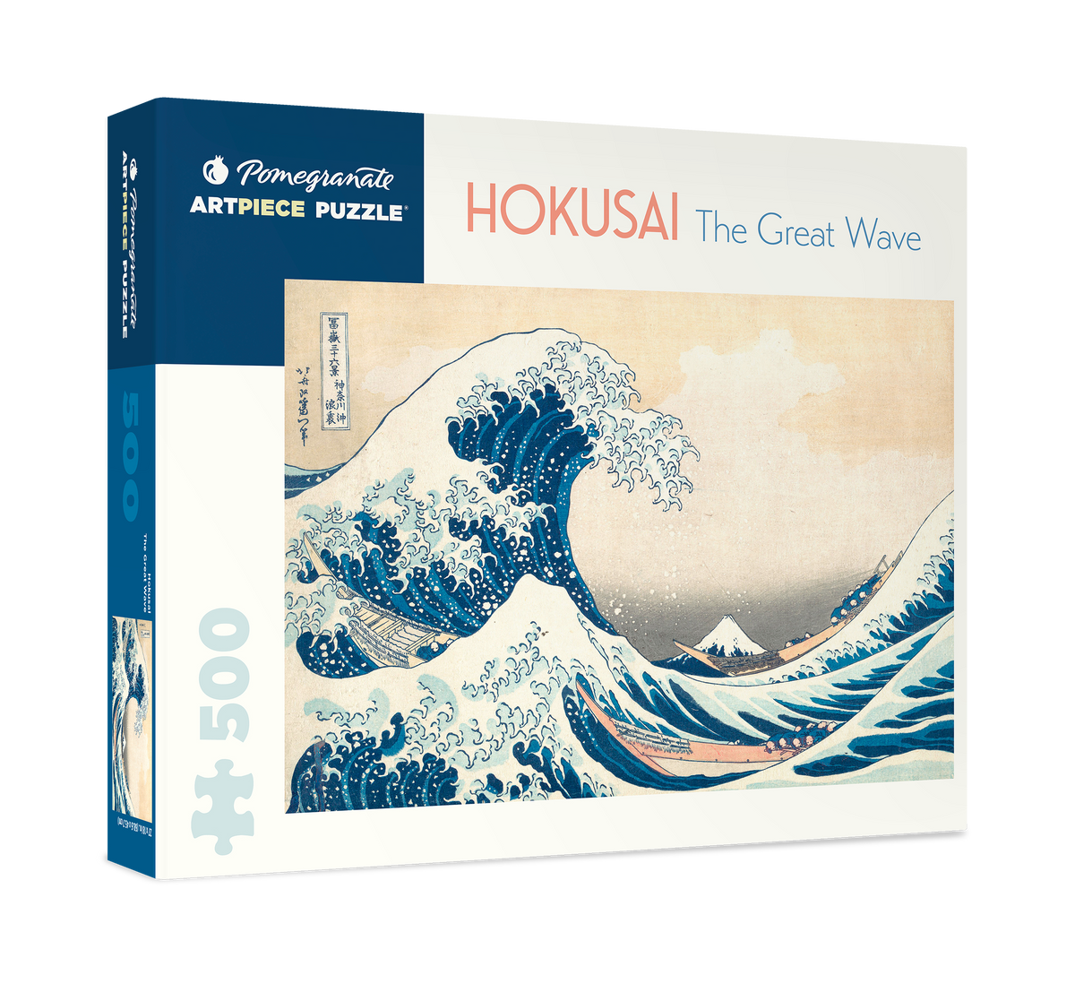 Box, turned right: The Great Wave by Hokusai – 500 Piece Jigsaw Puzzle (Pomegranate)