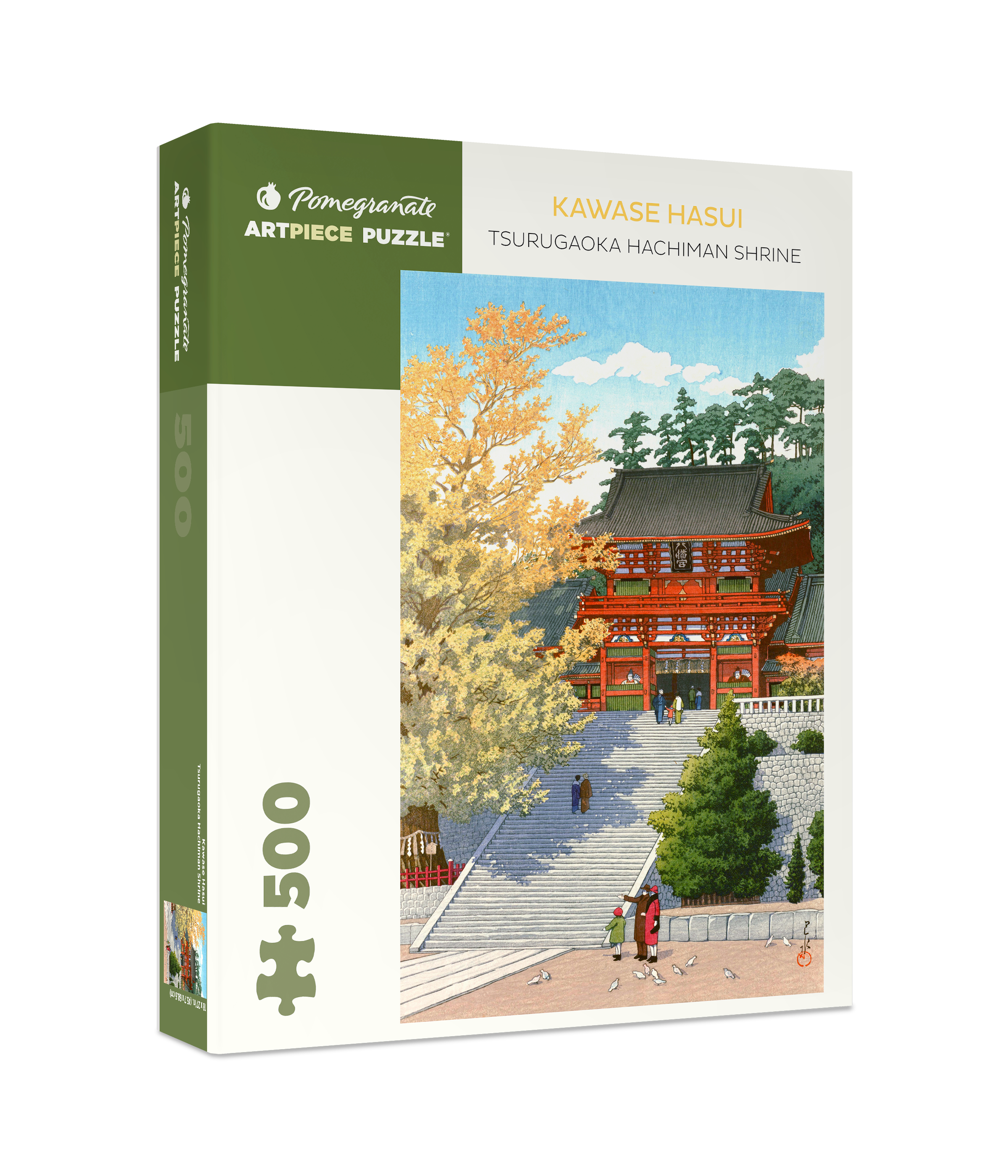 Tsurugaoka Hachiman Shrine by Kawase Hasui – 500 Piece Jigsaw Puzzle (Pomegranate)