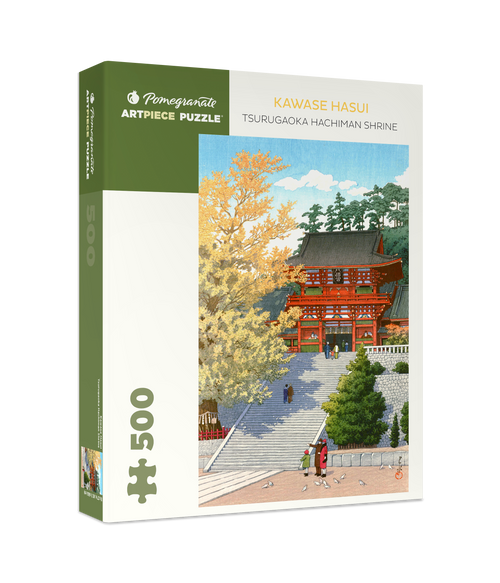 Tsurugaoka Hachiman Shrine by Kawase Hasui – 500 Piece Jigsaw Puzzle (Pomegranate) - Completed Puzzle