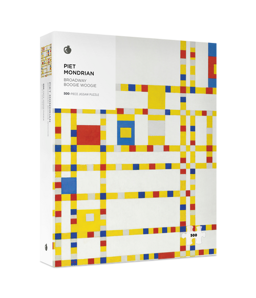Broadway Boogie Woogie by Piet Mondrian – 500 Piece Jigsaw Puzzle (Pomegranate) - Completed Puzzle