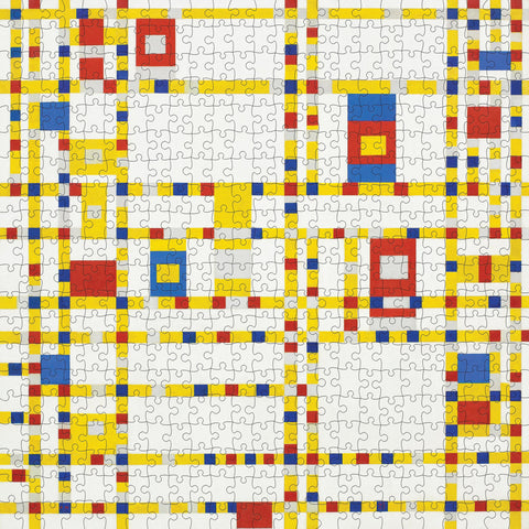 Broadway Boogie Woogie by Piet Mondrian – 500 Piece Jigsaw Puzzle (Pomegranate)