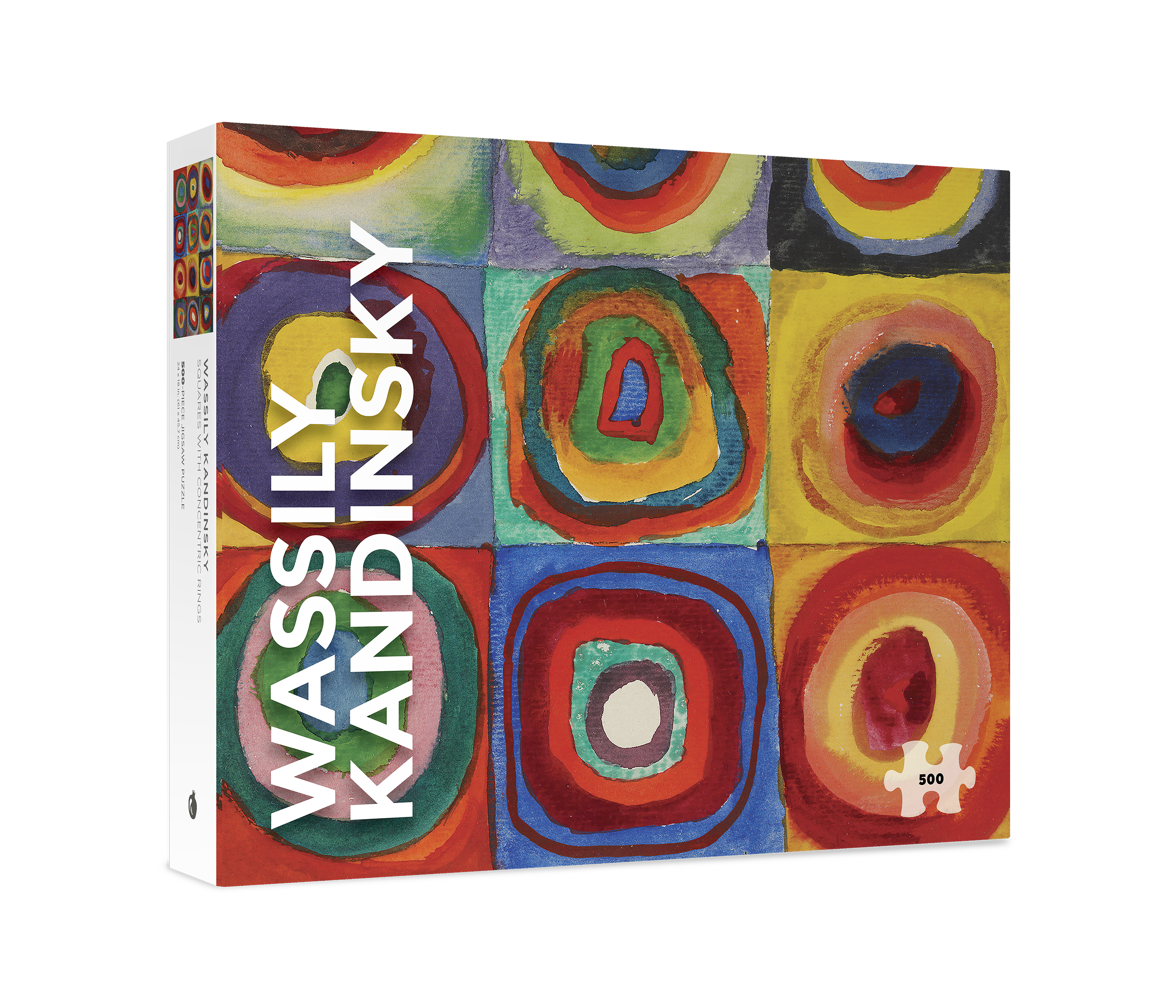 Squares with Concentric Rings by Wassily Kandinsky – 500 Piece Jigsaw Puzzle (Pomegranate)