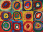 Squares with Concentric Rings by Wassily Kandinsky – 500 Piece Jigsaw Puzzle (Pomegranate)